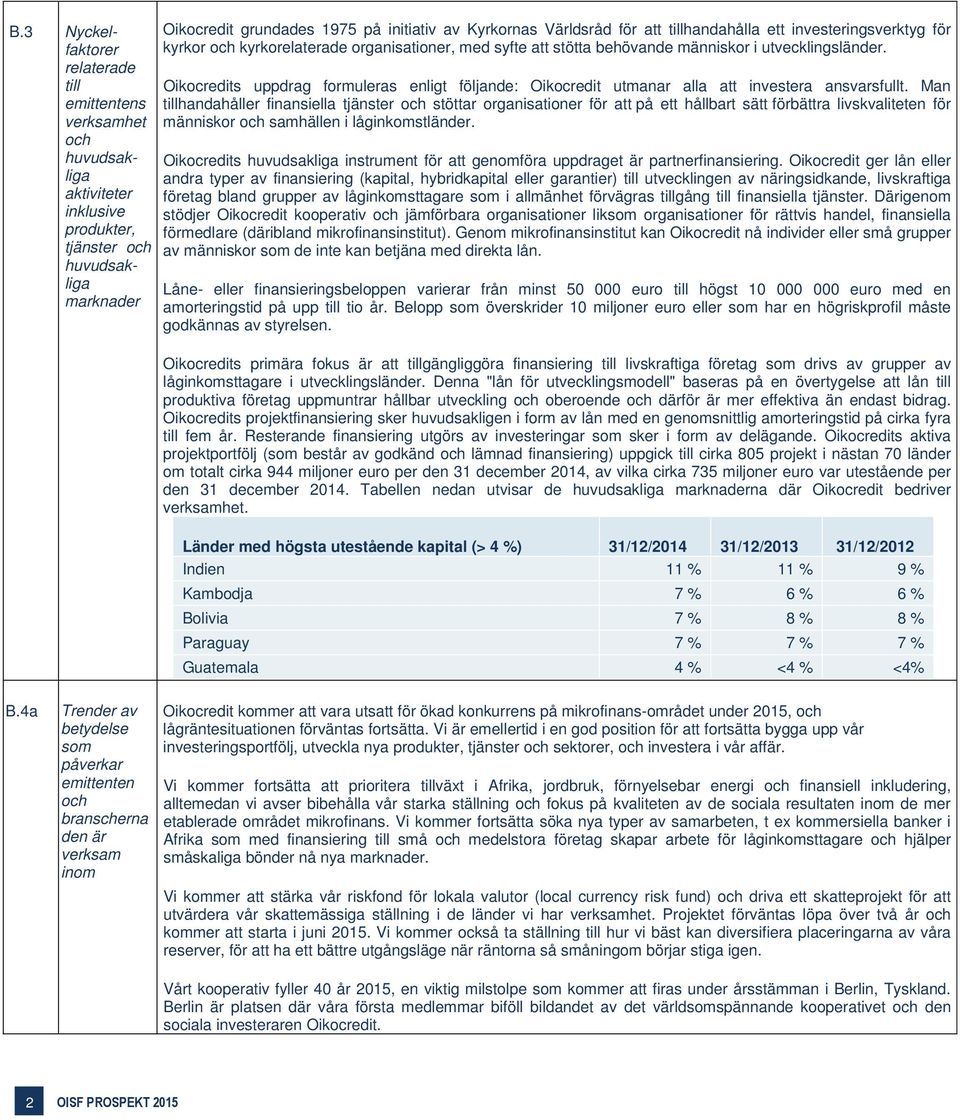 Oikocredits uppdrag formuleras enligt följande: Oikocredit utmanar alla att investera ansvarsfullt.