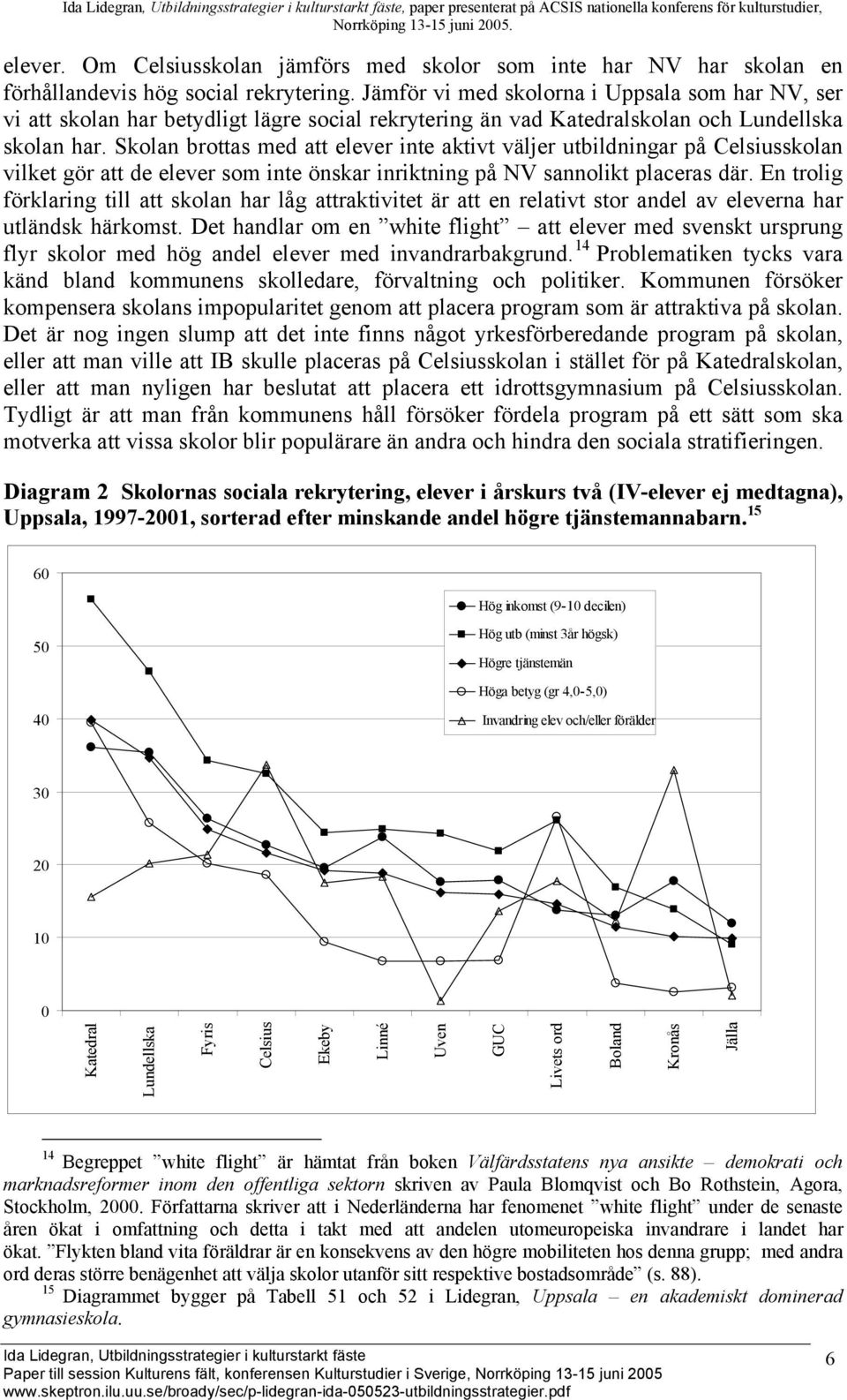 Skolan brottas med att elever inte aktivt väljer utbildningar på Celsiusskolan vilket gör att de elever som inte önskar inriktning på NV sannolikt placeras där.