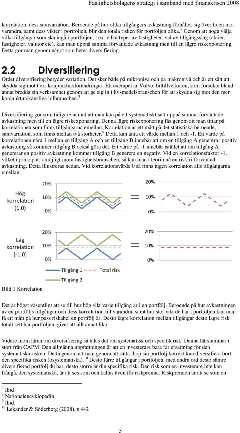 vilka typer av fastigheter, val av tillgångsslag (aktier, fastigheter, valutor etc), kan man uppnå samma förväntade avkastning men till en lägre riskexponering.