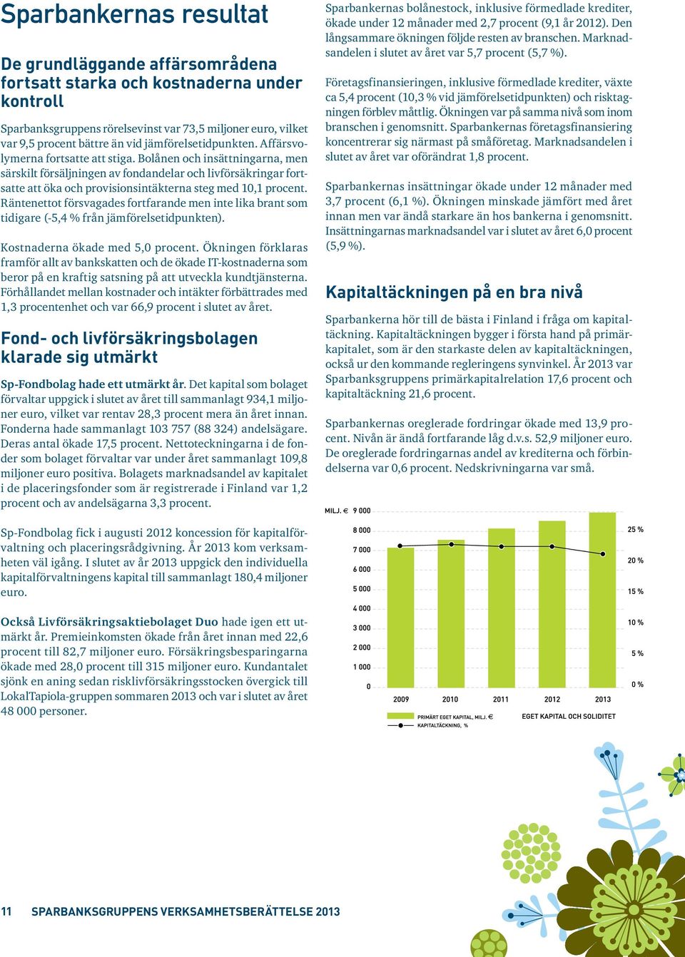 Bolånen och insättningarna, men särskilt försäljningen av fondandelar och livförsäkringar fortsatte att öka och provisionsintäkterna steg med 10,1 procent.