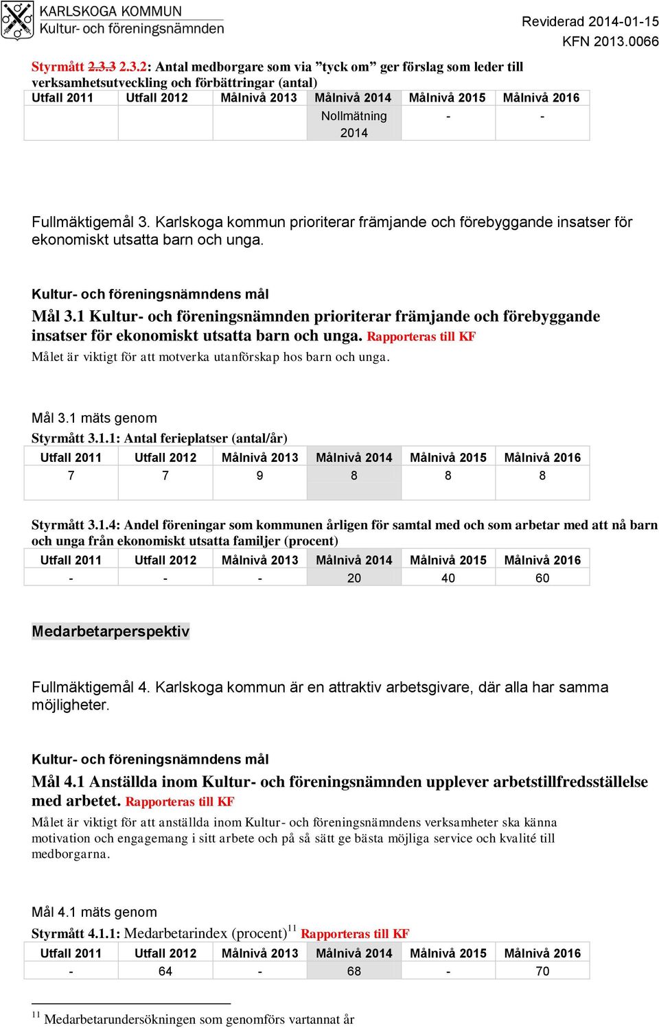 1 Kultur- och föreningsnämnden prioriterar främjande och förebyggande insatser för ekonomiskt utsatta barn och unga.