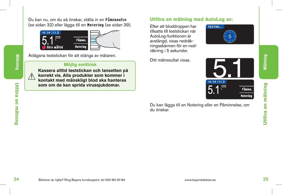 Alla produkter som kommer i kontakt med mänskligt blod ska hanteras som om de kan sprida virussjukdomar.