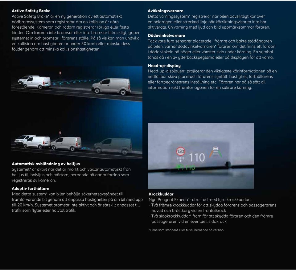 På så vis kan man undvika en kollision om hastigheten är under 30 km/h eller minska dess följder genom att minska kollisionshastigheten.