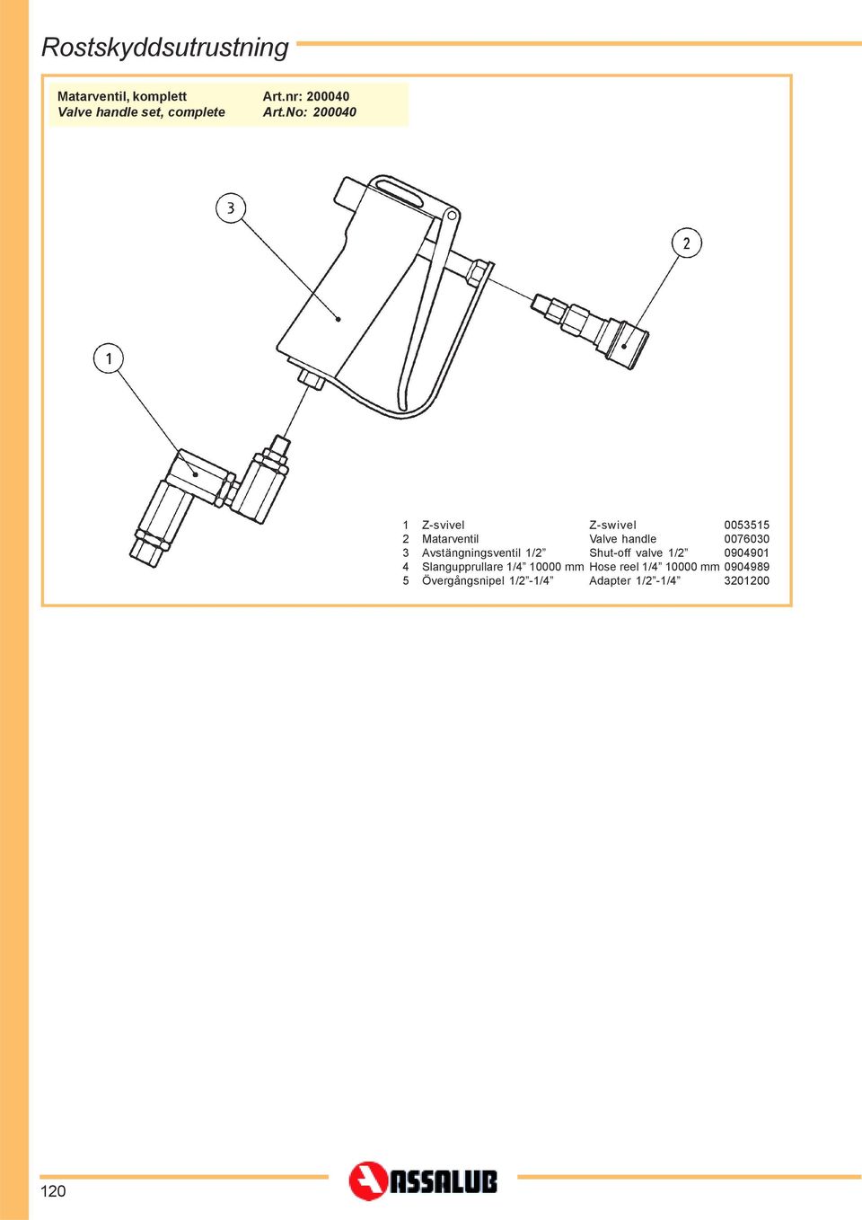 Valve handle Shut-off valve 1/2 0053515 0076030 0904901 Slangupprullare 1/4