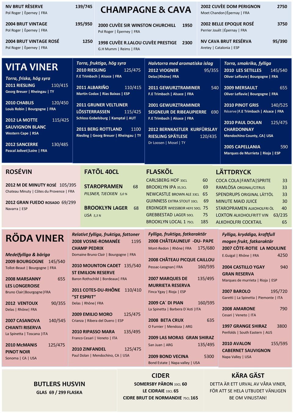 hög syra 2011 RIESLING 110/415 Georg Breuer Rheingau TY Torra, fruktiga, hög syra 2010 RIESLING 125/475 2011 ALBARIÑO 110/415 Martin Codax Rias Baixas ESP Halvtorra med aromatiska islag 2012 VIOGNER