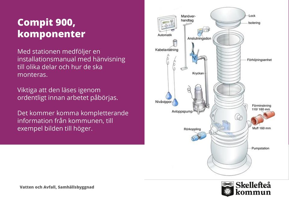 Viktiga att den läses igenom ordentligt innan arbetet påbörjas.