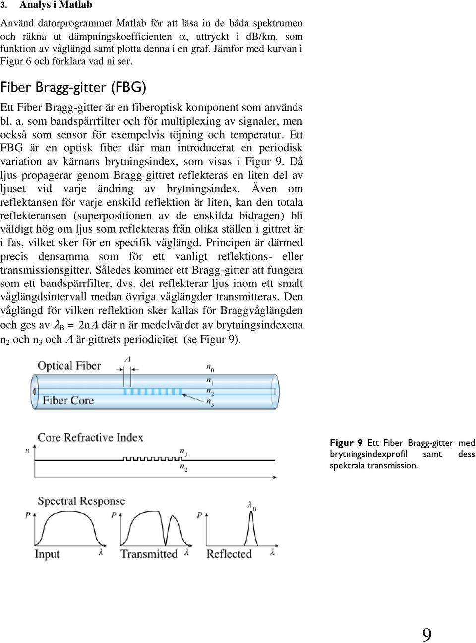 vänds bl. a. som bandspärrfilter och för multiplexing av signaler, men också som sensor för exempelvis töjning och temperatur.