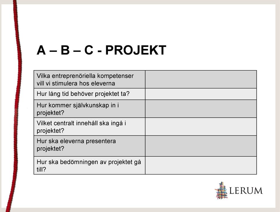 Hur kommer självkunskap in i projektet?