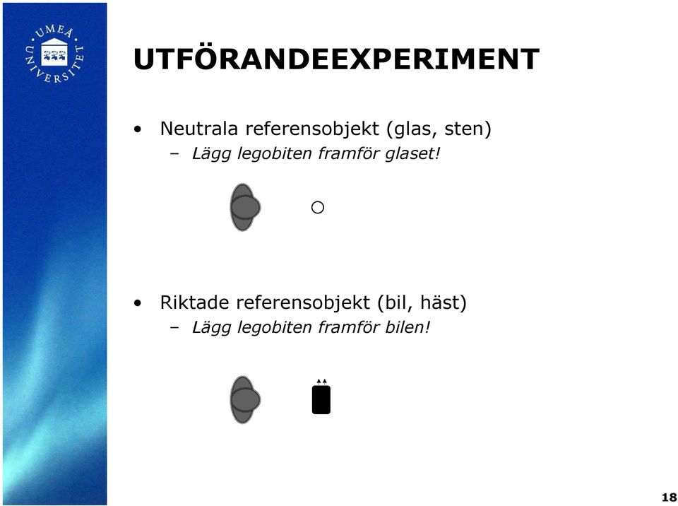 legobiten framför glaset!