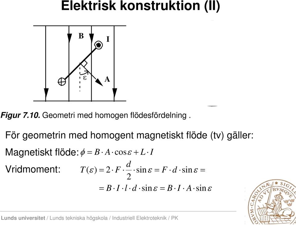 Figur 7.10. Geometri med homogen flödesfördelning.