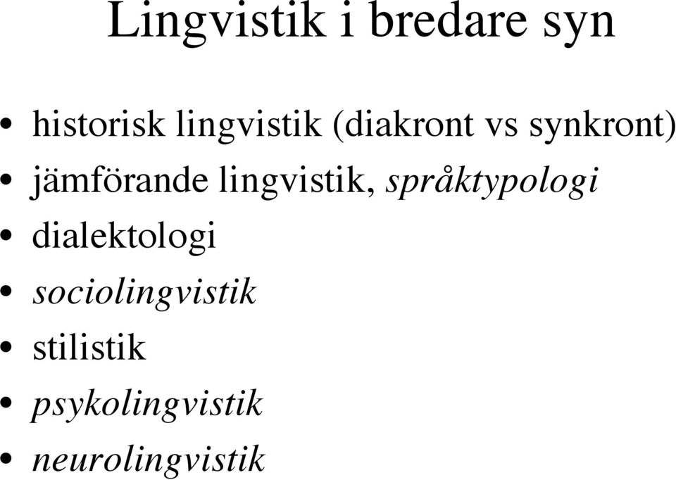 jämförande lingvistik, språktypologi