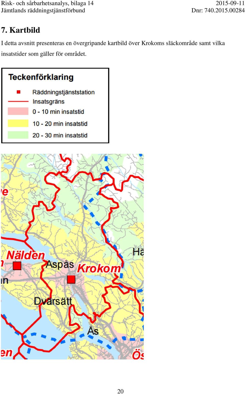 kartbild över Krokoms släckområde