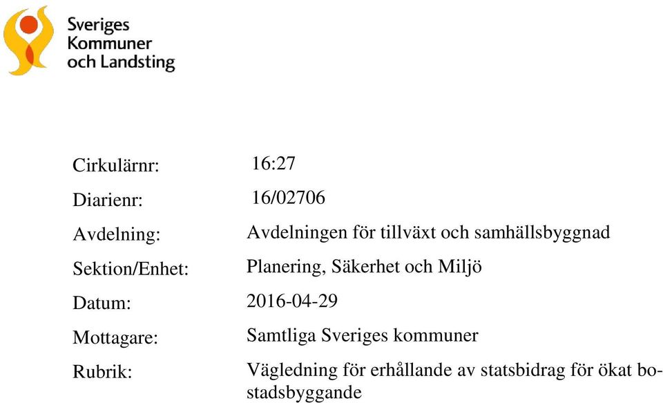 samhällsbyggnad Planering, Säkerhet och Miljö Samtliga Sveriges