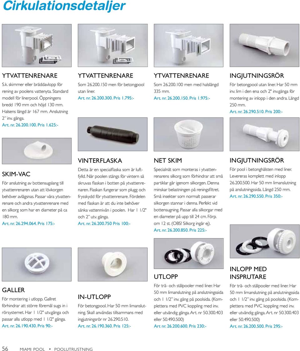 Pris 1.975:- montering av inlopp i den andra. Längd bredd 190 mm och höjd 130 mm. 250 mm. Halsens längd är 167 mm. Anslutning Art. nr. 26.290.510. Pris 200:- 2 inv. gänga. Art. nr. 26.200.100. Pris 1.