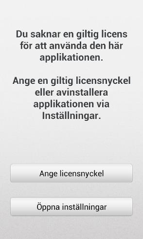 30. Välj Handi Startmeny och tryck på knappen Alltid. Tryck på OK i vyn Rensa standard. Följande vy visas. Här krävs internetanslutning. 31.