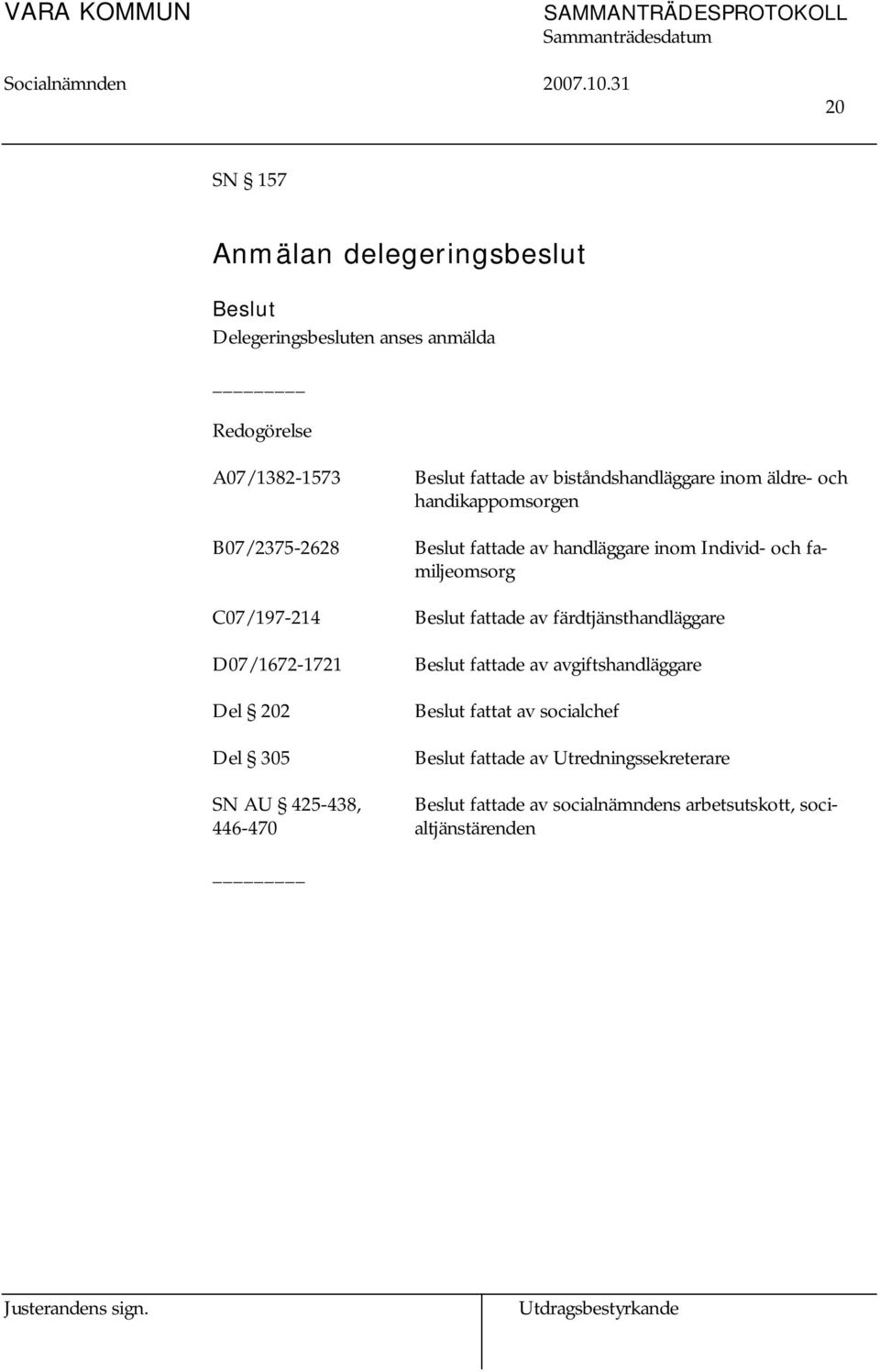 handikappomsorgen fattade av handläggare inom Individ- och familjeomsorg fattade av färdtjänsthandläggare fattade av