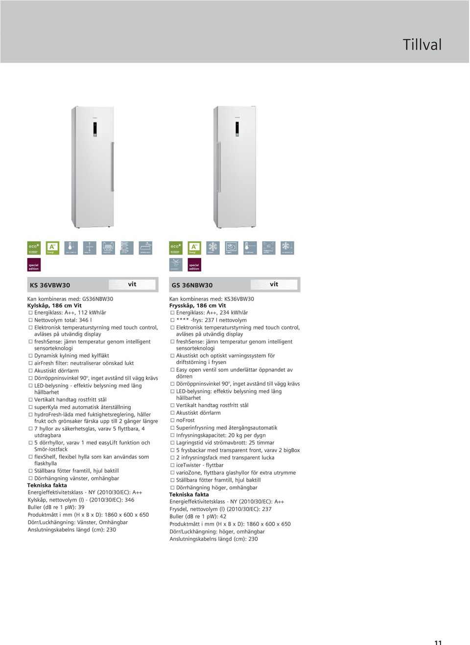 freshsense: jämn temperatur genom intelligent freshsense: jämn temperatur genom intelligent sensorteknologi sensorteknologi Dynamisk kylning med kylfläkt Akustiskt och optiskt varningssystem för