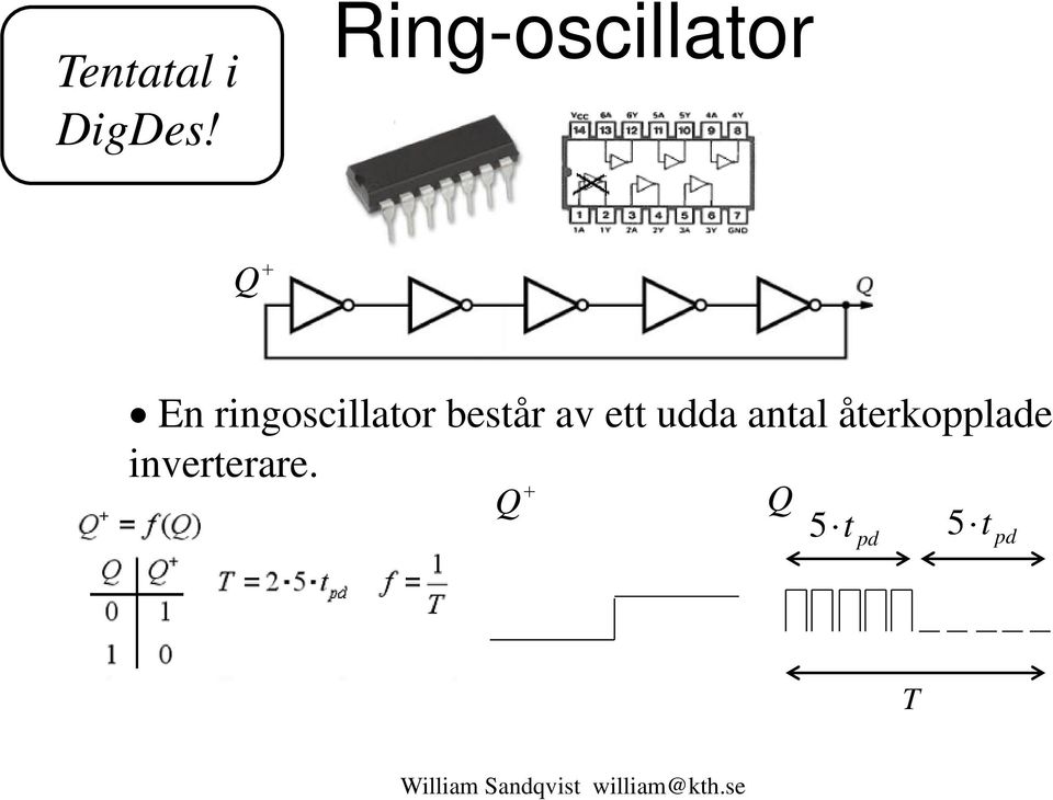 ringoscillator består av ett