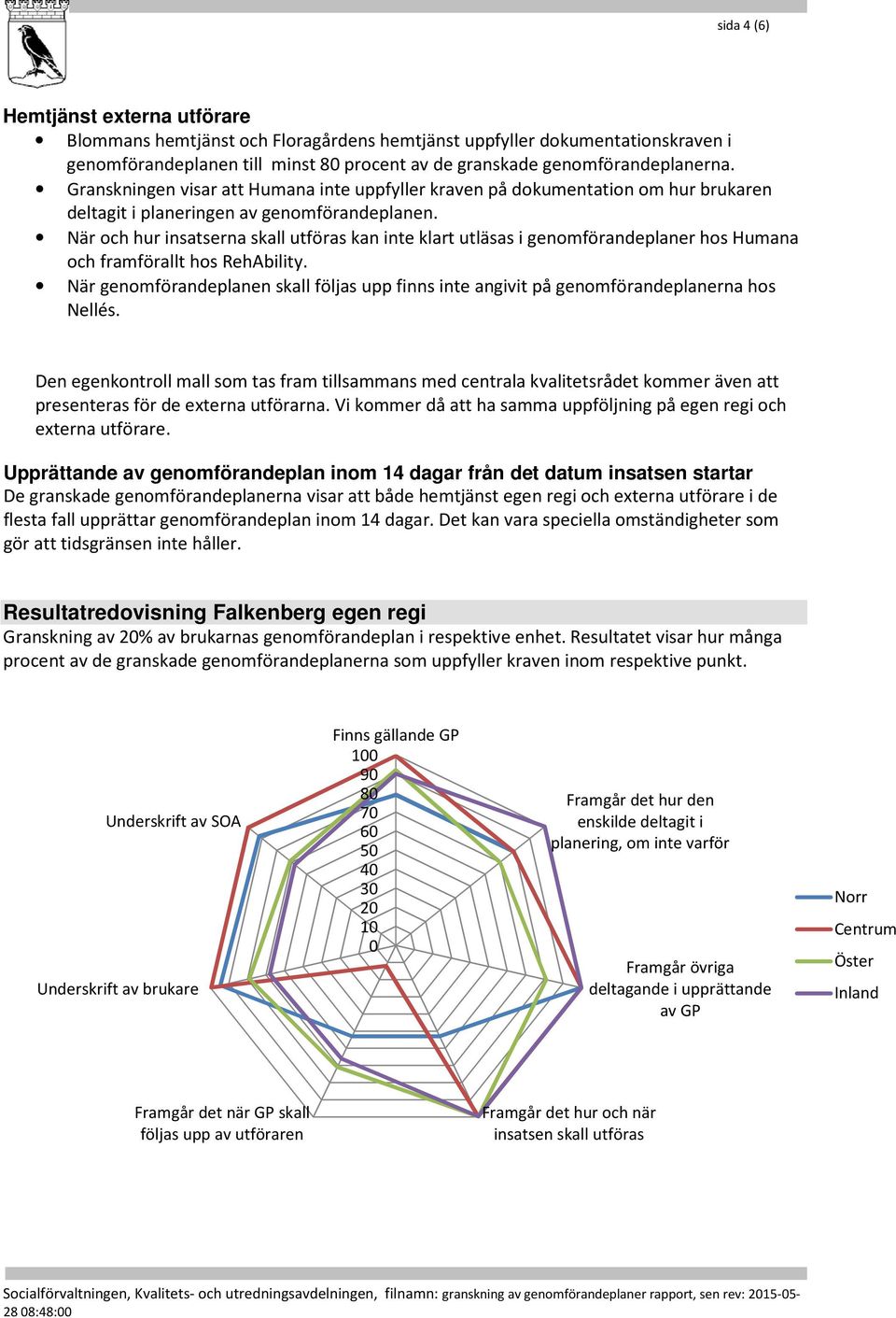 När och hur insatserna skall utföras kan inte klart utläsas i genomförandeplaner hos Humana och framförallt hos RehAbility.