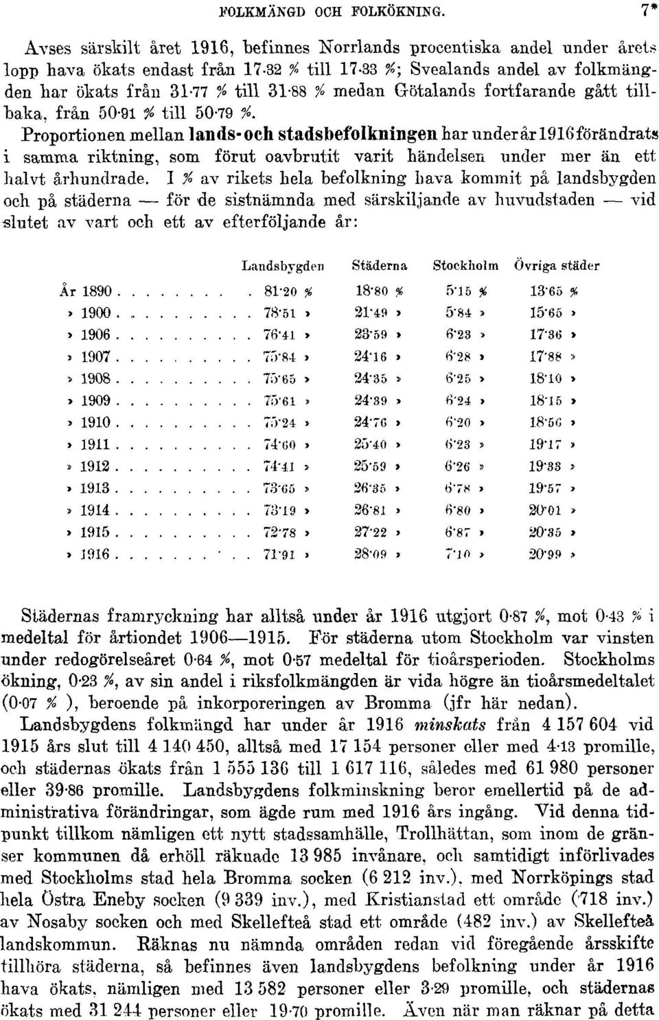 medan Götalands fortfarande gått tillhaka, från 50-91 "A till 50-79 %.