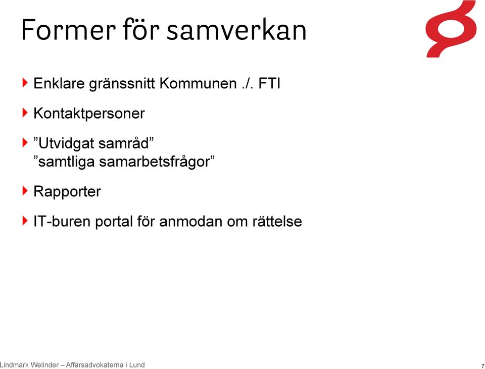 FTI Kontaktpersoner Utvidgat samråd