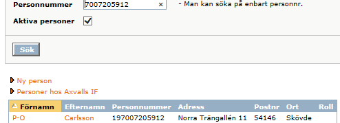 6 Nu kommer en ny lista fram med personer som finns i er förening.