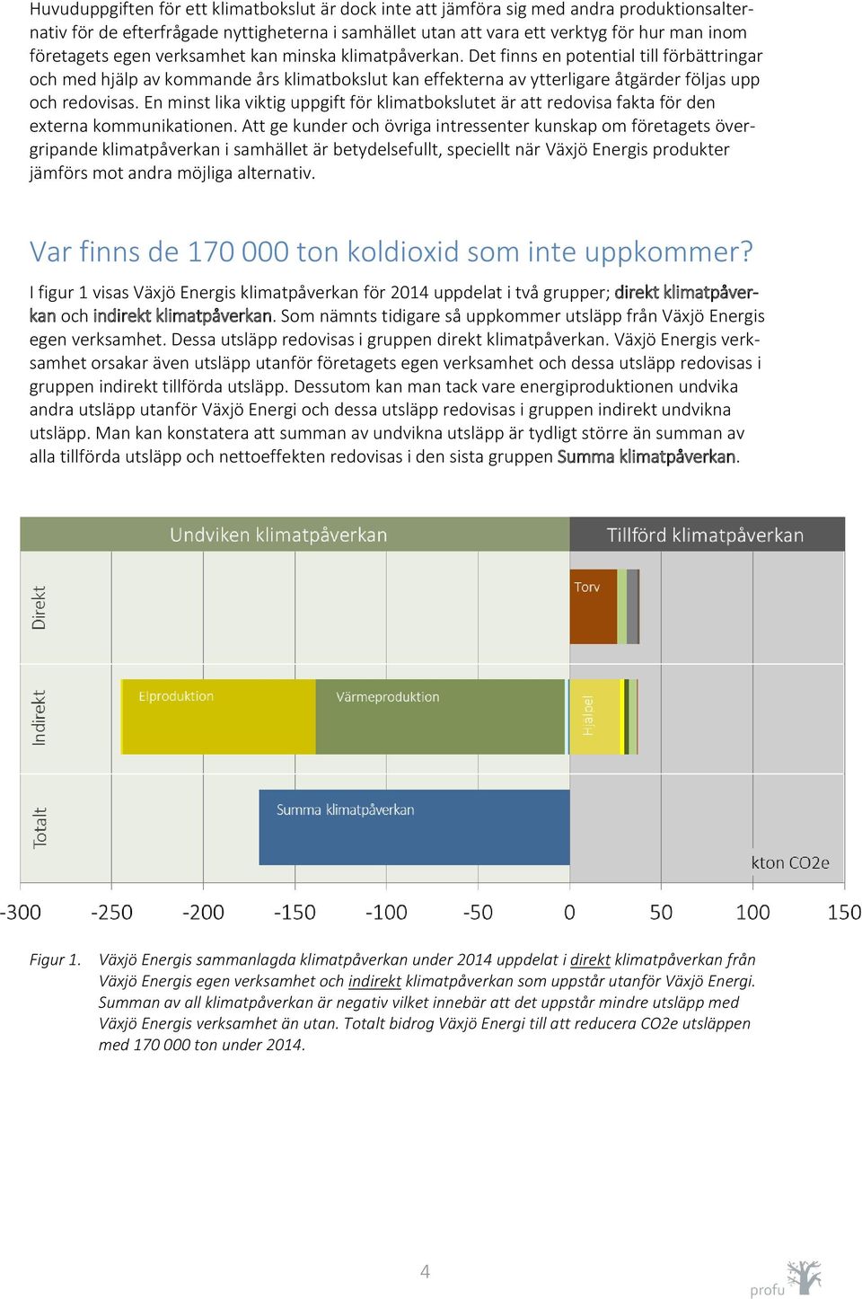 En minst lika viktig uppgift för klimatbokslutet är att redovisa fakta för den externa kommunikationen.