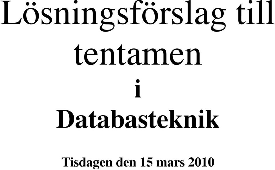 Databasteknik