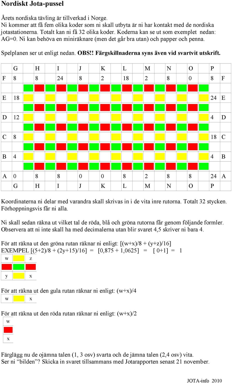 ! Färgskillnaderna syns även vid svartvit utskrift.