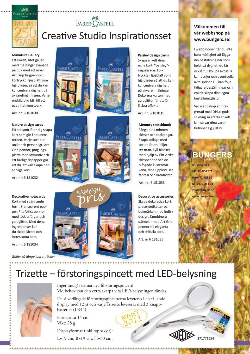 nr: 6 181030 Nature design cards Ett set som låter dig skapa kort som går i naturens tecken. Varje kort blir unikt och personligt.