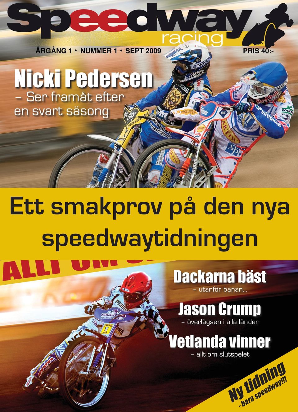 utanför banan.