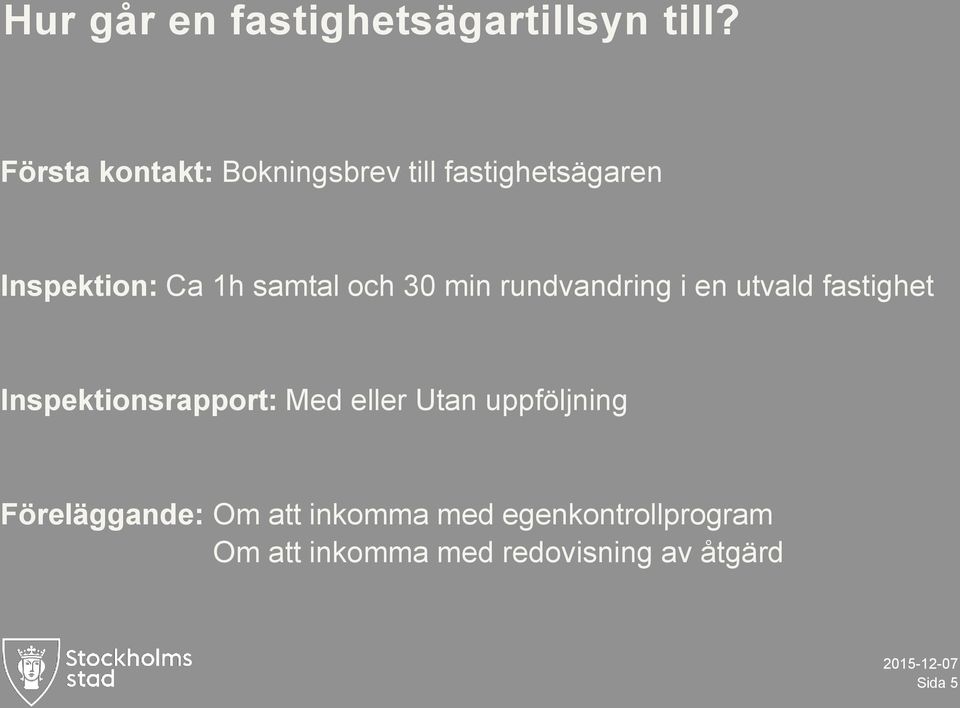 30 min rundvandring i en utvald fastighet Inspektionsrapport: Med eller Utan