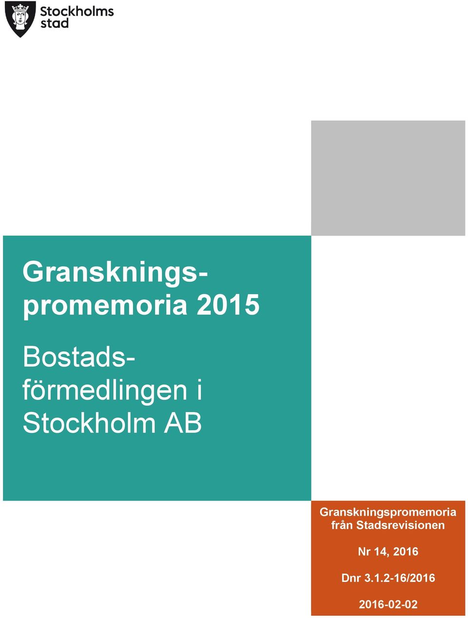 Granskningspromemoria från