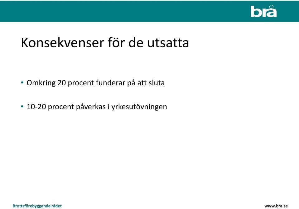 på att sluta 10-20 procent