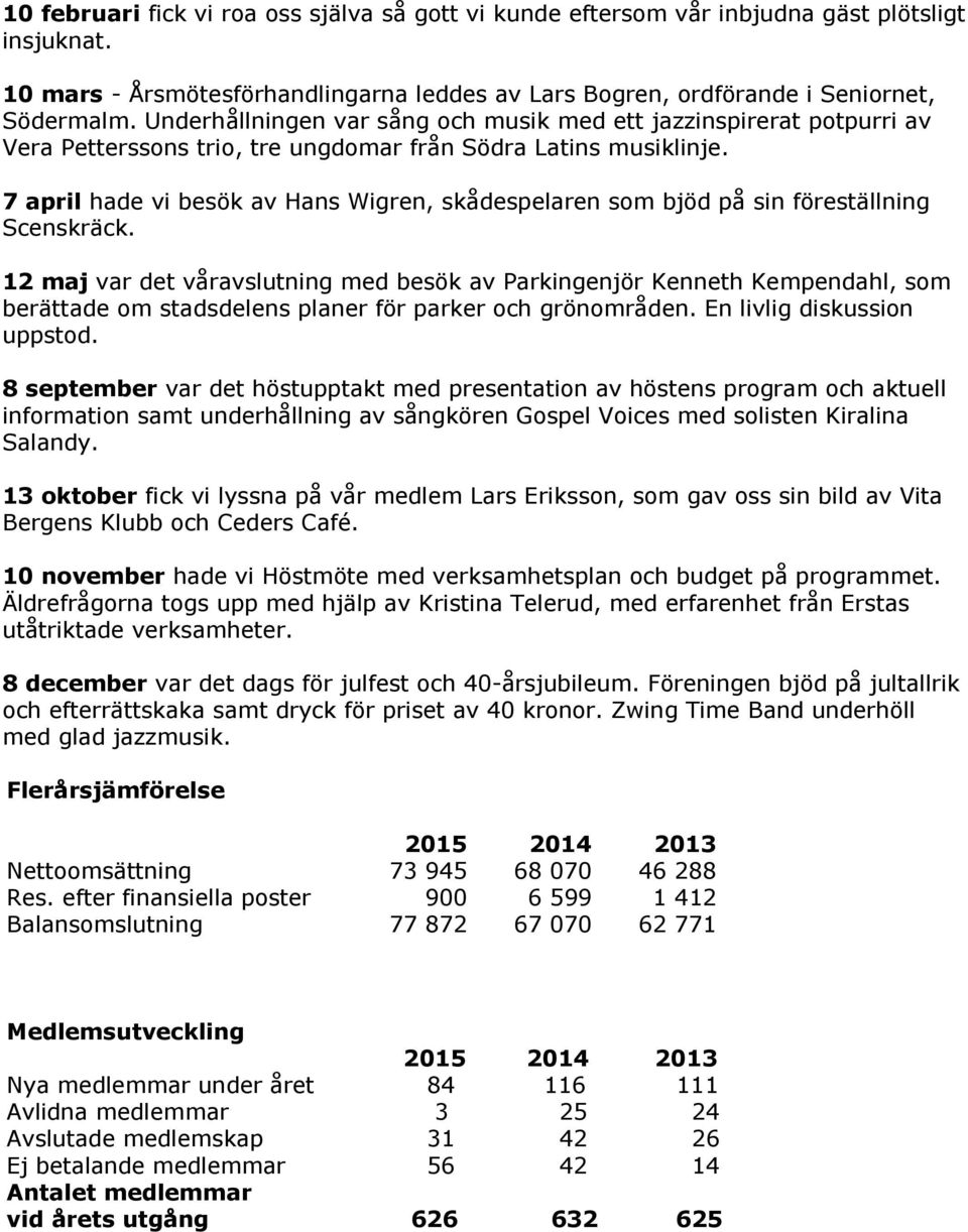 7 april hade vi besök av Hans Wigren, skådespelaren som bjöd på sin föreställning Scenskräck.