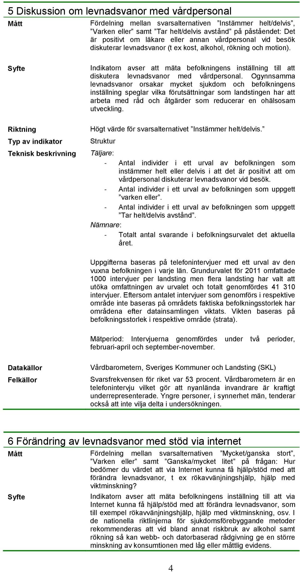 Ogynnsamma levnadsvanor orsakar mycket sjukdom och befolkningens inställning speglar vilka förutsättningar som landstingen har att arbeta med råd och åtgärder som reducerar en ohälsosam utveckling.