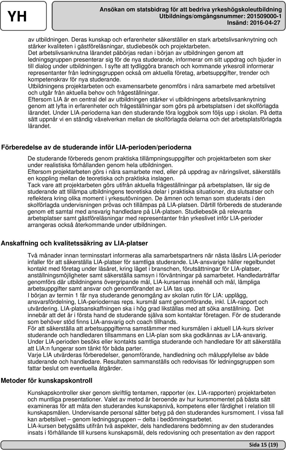 utbildningen.