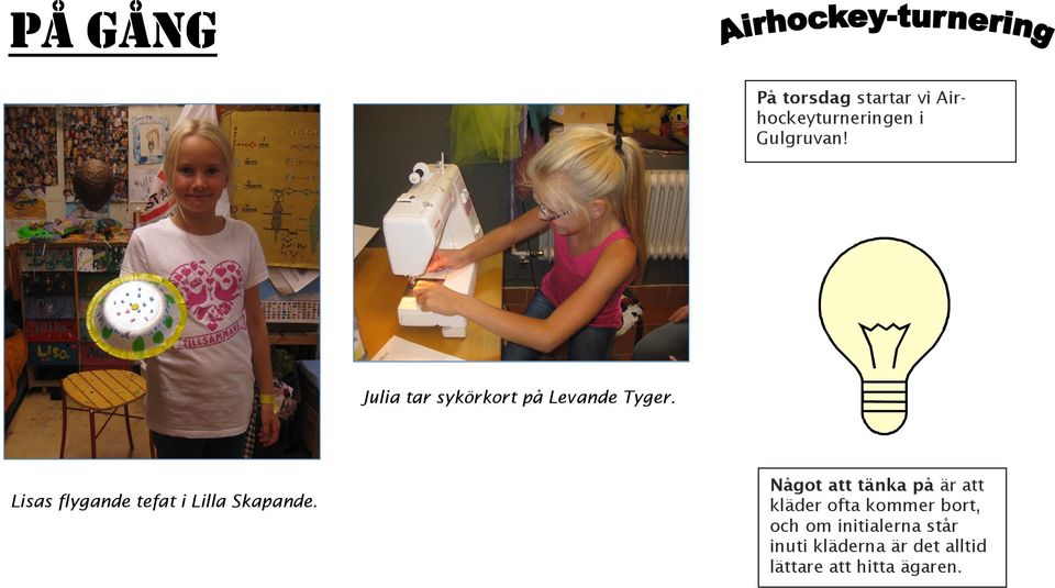 Lisas flygande tefat i Lilla Skapande.