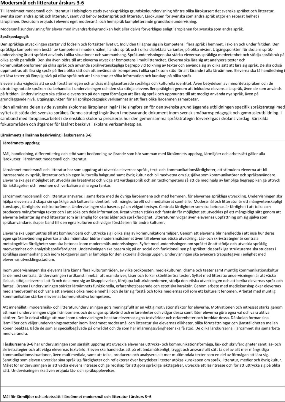 Dessutom erbjuds i elevens eget modersmål och hemspråk kompletterande grundskoleundervisning.