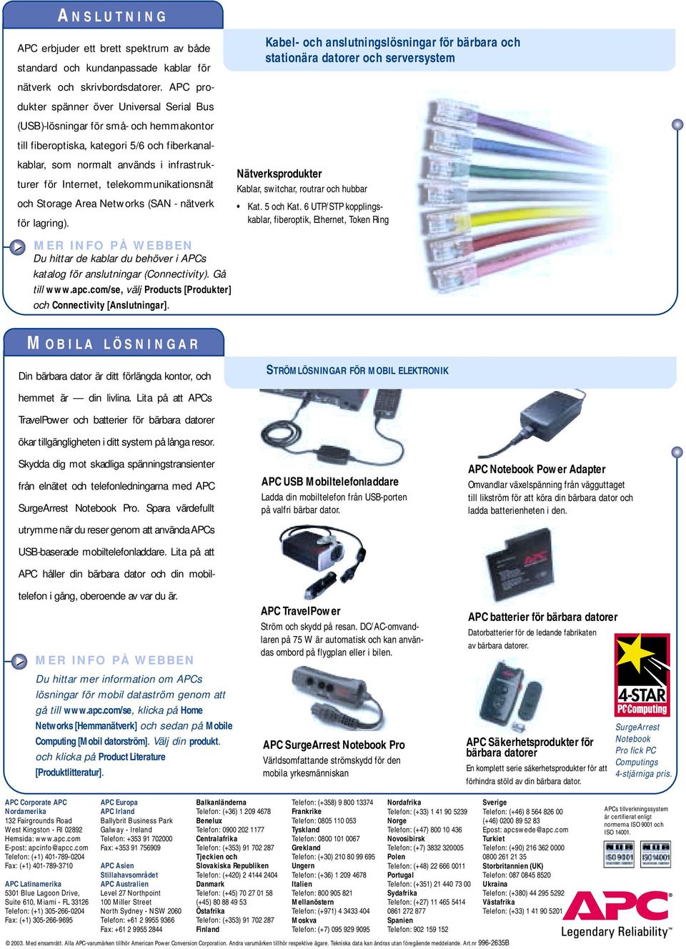 telekommunikationsnät och Storage Area Networks (SAN - nätverk för lagring).