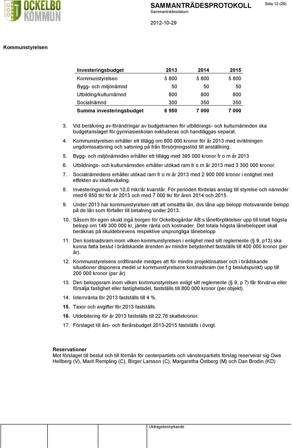 erhåller ett tillägg om 600 000 kronor för år 2013 med inriktningen ungdomssatsning och satsning på från försörjningsstöd till anställning. 5.