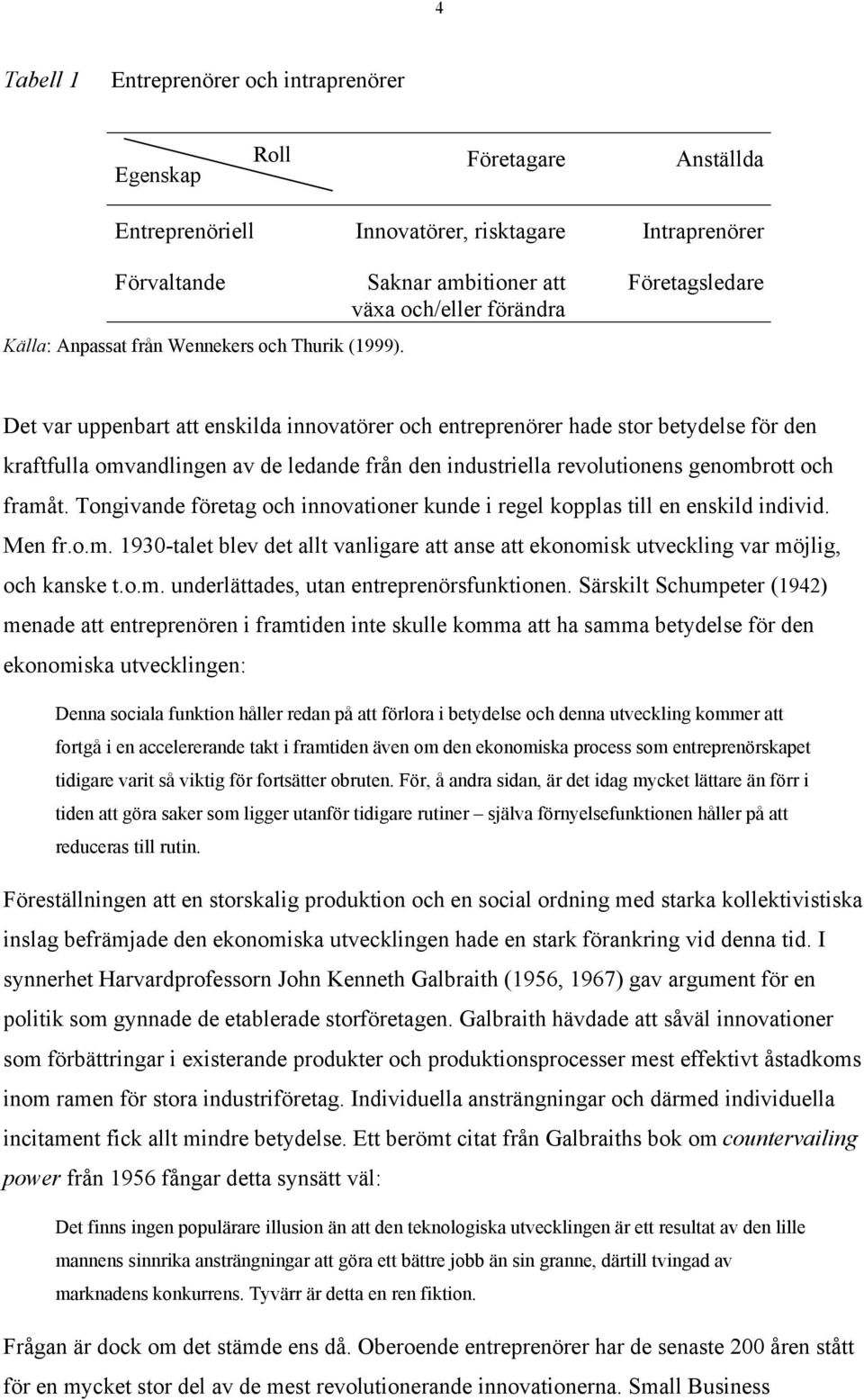 industriella revolutionens genombrott och framåt. Tongivande företag och innovationer kunde i regel kopplas till en enskild individ. Men fr.o.m. 1930-talet blev det allt vanligare att anse att ekonomisk utveckling var möjlig, och kanske t.