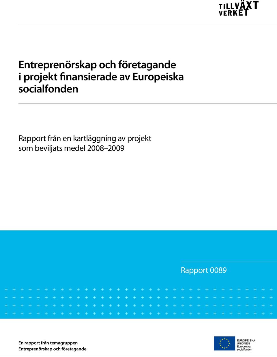 av projekt som beviljats medel 2008 2009 Rapport 0089