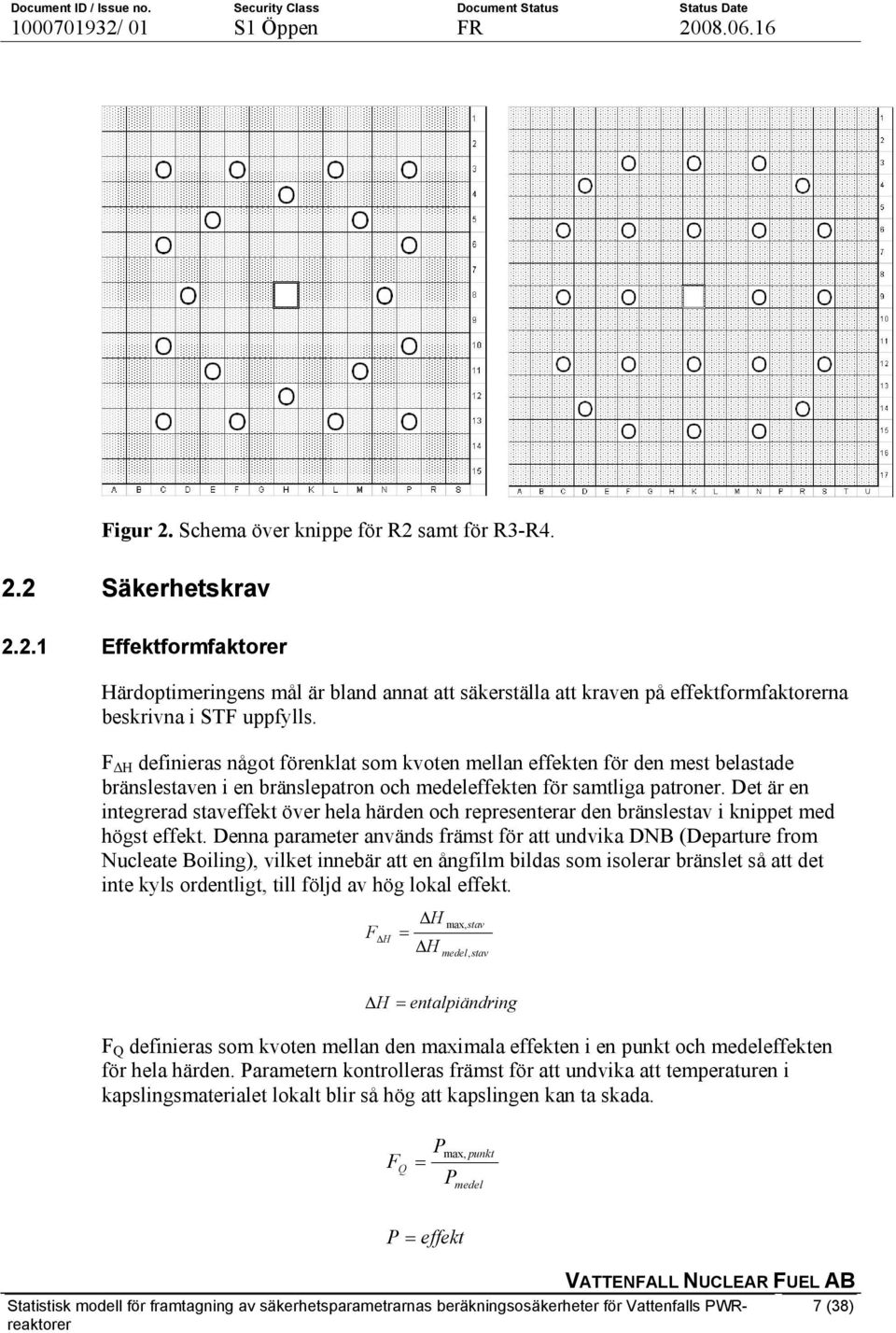 Det är en integrerad staveffekt över hela härden och representerar den bränslestav i knippet med högst effekt.