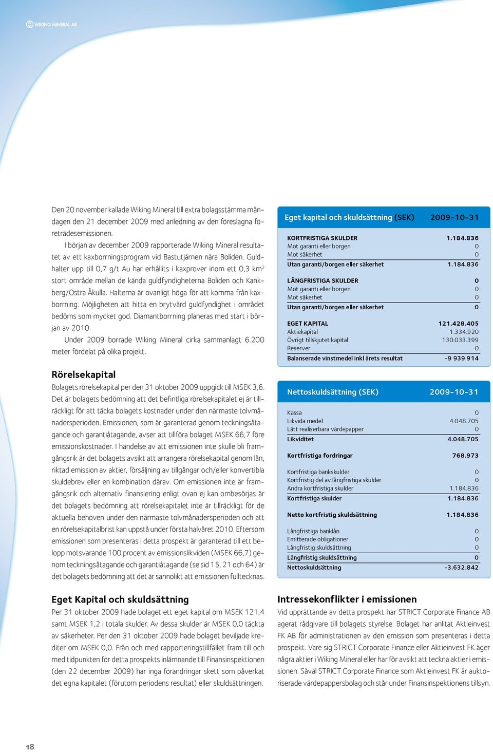 Guldhalter upp till 0,7 g/t Au har erhållits i kaxprover inom ett 0,3 km 2 stort område mellan de kända guldfyndigheterna Boliden och Kankberg/Östra Åkulla.