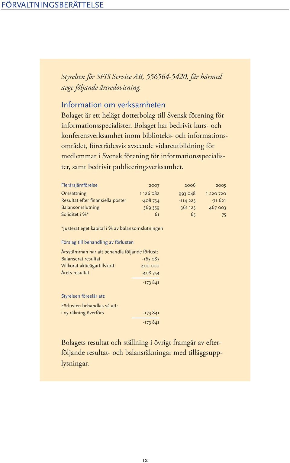 Bolaget har bedrivit kurs- och konferensverksamhet inom biblioteks- och informationsområdet, företrädesvis avseende vidareutbildning för medlemmar i Svensk förening för informationsspecialister, samt