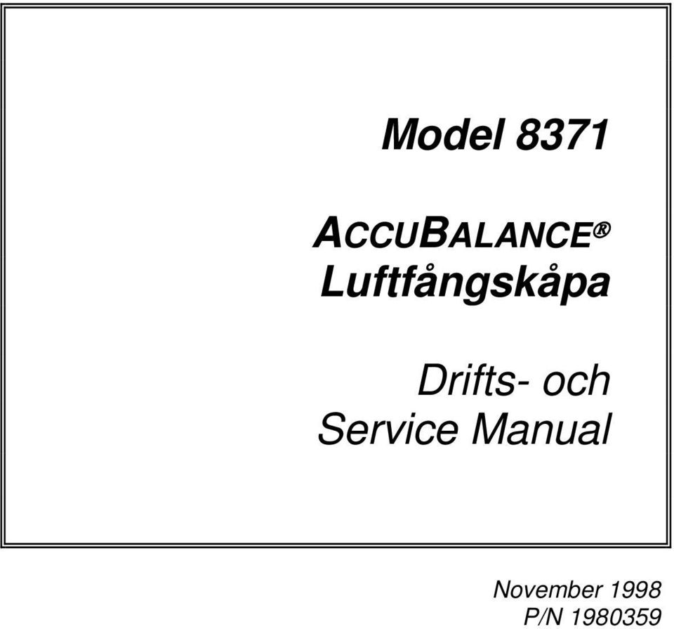 och Service Manual