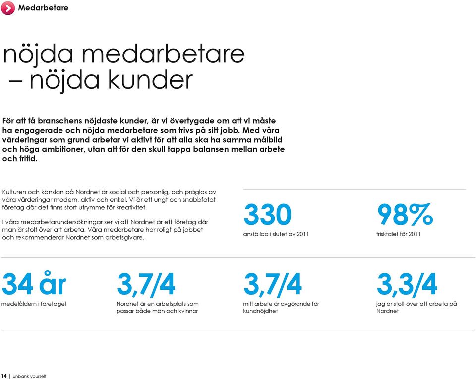 Kulturen och känslan på Nordnet är social och personlig, och präglas av våra värderingar modern, aktiv och enkel. Vi är ett ungt och snabbfotat företag där det finns stort utrymme för kreativitet.