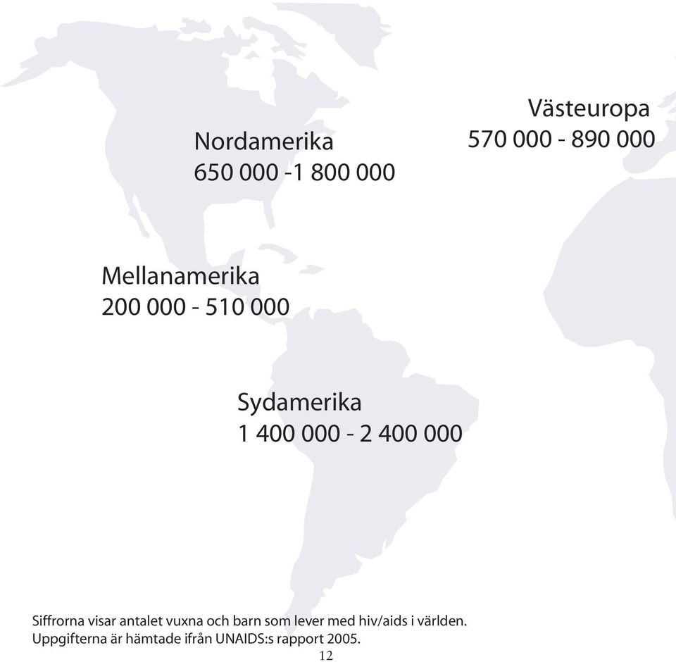 Siffrorna visar antalet vuxna och barn som lever med hiv/aids