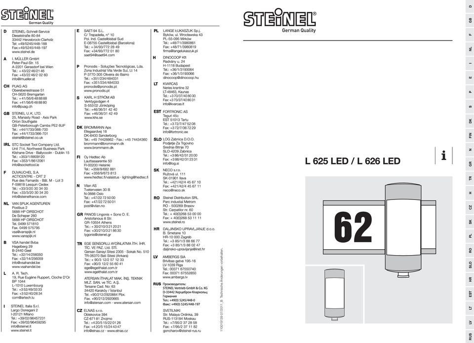 L 625 LED / L 626 LED i RUS LV LT